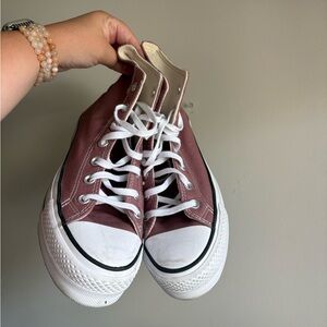 Platform Converse Pink Canvas High-Tops